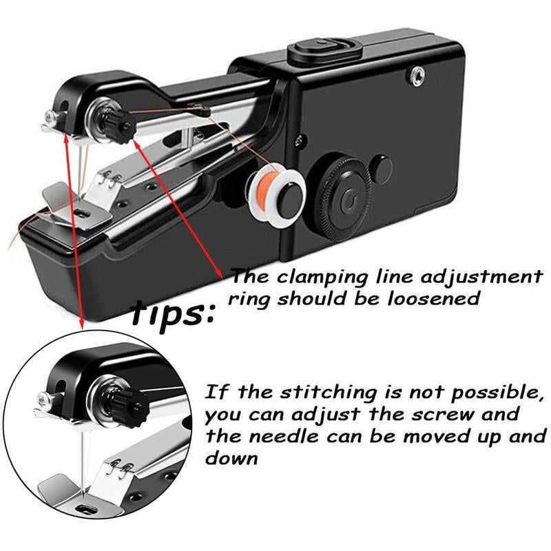 Mini Sewing Mlachine , Lightweight Andeasy Operated Cordless Handheld Sewing Machines Forbeginners, Portable Sewing Machine for Home Quickrepairing and Stitch Handicrafts