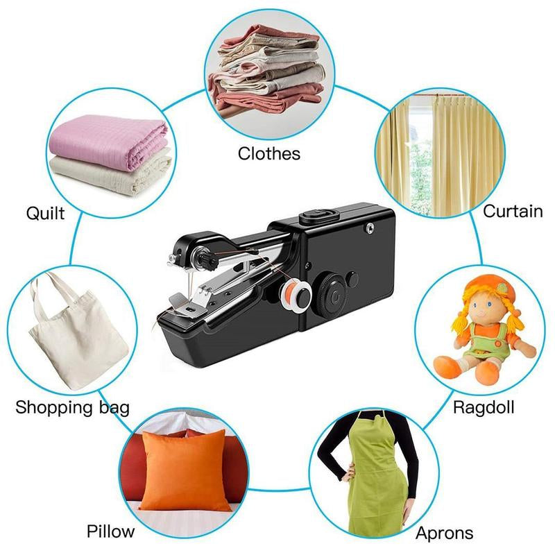 Mini Sewing Mlachine , Lightweight Andeasy Operated Cordless Handheld Sewing Machines Forbeginners, Portable Sewing Machine for Home Quickrepairing and Stitch Handicrafts